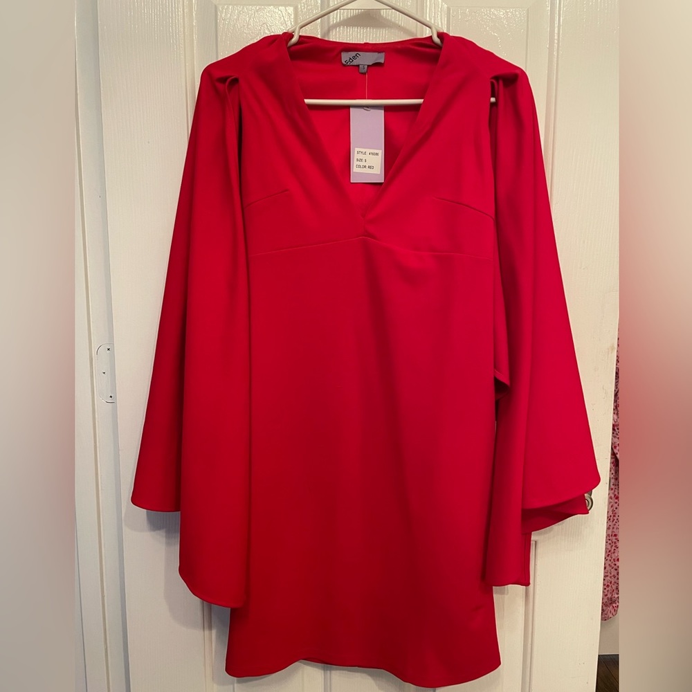 Cherry red cape dress. Size small.